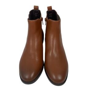 Land's End Brown Leather Flat Boots - Women’s Size 8